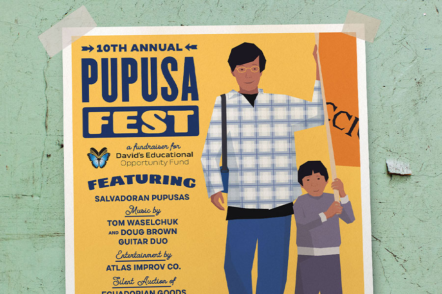 David's Educational Opportunity Fund - PupusaFest Fundraiser Poster
